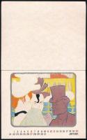 Toulouse Lautrec 1985 naptár 13x13 cm