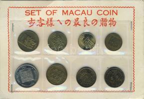 Makao 1967-84. 10A (4x) 2klf, 20A (2x) klf, 50A (1x), 1P (1x) kereskedői szettben T:2,3