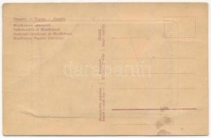 Mezőkövesd, népviselet. Grainer féle gobeline képek IBUSZ könyv osztály - textil lap (gyűrődések / c...