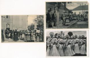 Mezőkövesd - 6 db régi folklór képeslap