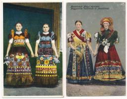 Mezőkövesd - 6 db régi folklór képeslap