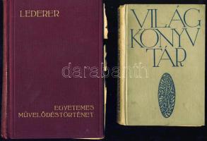 1912-1935 Oppenheimer: "Az Állam" és Dr. Lederer Emma: "Egyetemes művelődéstörténelem" könyvek