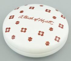 Aquicum porcelán Hyatt porcelán bonbonniere. Matricás, jelzett, d: 10 cm