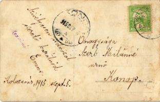 1915 Bucsecs-hegység, Butschetsch, Muntii Bucegi; Omu kirándulókkal / hiking people on the mountain....