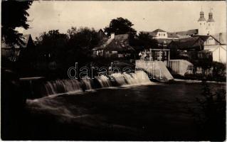 1937 Székelyudvarhely, Odorheiu Secuiesc; gát / dam. Foto Lux