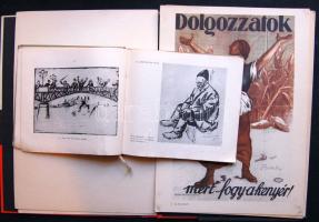 1959-1969 "Újságrajzok 1919" forradalmi szatíra illetve "A Magyar Tanácsköztársaság plakátjai" album szép állapotban
