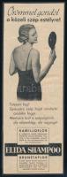 cca 1920-1940 Elida shampoo, sampon reklám kartonra kasírozva, 27x9 cm