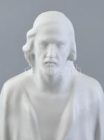 Herendi Jézus, fehér mázas, jelzett, hibátlan, m:30 cm