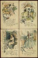 29 db szignós grafikai lap / 29 postcards signed O. Cihelky