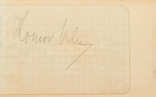 Zenei autogram gyűjtemény kis füzetben: Komor Vilmos, Beregi Osztkár. Melles Béla + néhány külföldi,...
