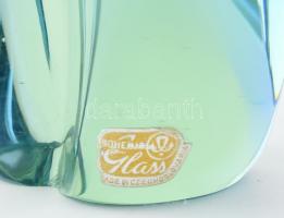 Bohémia kristály váza. Matricával jelzett hibátlan. 16 cm