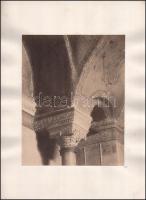 cca 1900 Isztambul (Konstantinápoly), Hamidije mecset, belső részlet, kartonra kasírozott fotó, 26,5x21 cm / Istanbul (Constantinople), Yildiz Hamidiye Mosque, interior, vintage photo, 26.5x21 cm