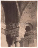 cca 1900 Isztambul (Konstantinápoly), Hamidije mecset, belső részlet, kartonra kasírozott fotó, 26,5...