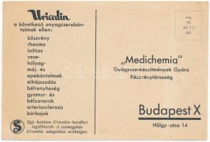 Uricedin anyagcsere bántalmak ellen. Medichemia Gyógyszerkészítmények Gyára Részvénytársaság Budapes...
