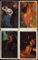 21 db szignós amerikai művészlap / 21 american arts signed postcards