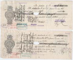 Budapest 1930. "Fehér Miklós Gépgyár Részvénytársaság" váltója bélyegzésekkel, okmánybélye...