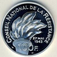 Franciaország 1993. 100Fr Ag "Jean Moulin" T:PP Díszdobozban!