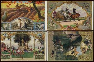 Mesék, 9 db képeslap / Fairy tales, 9 postcards