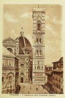 cca 1900-1920 Ricordo di Firenze, Roma, Venezia, Padova képes leporelló, 4 db, közte sérült