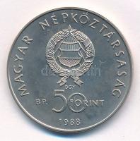 1988. 50Ft "Világ Vadvédelmi Alap II. - Kékvércse" T:BU Adamo EM101