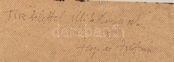 Herpai Zoltán (1951-2011): Női portré. Olaj, farost, jelzett. Hátoldalán autográf felirattal és Mecs...