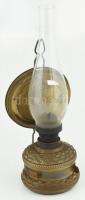 Régi petróleumlámpa, rozsdás, m: 36 cm