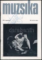 1972 A Muzsika augusztusi száma, rajta Kocsis Zoltán, Ránki Dezső és Lamberto Gardelli autográf aláírásával
