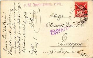 1921 Úpice, Eipel; "F.M. Oberländer Eipel"