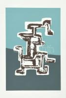 Frank Magda (1914-1997): Szoborterv. Szitanyomat, papír, jelzett, számozott (3/40), kissé hullámos 40x26,5 cm
