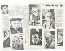 Bernáth Aurél, Czóbel Béla festőművészek autográf aláírásai róluk szóló újságcikken