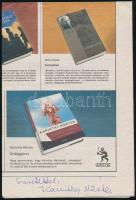 Karinthy Ferenc és Karinthy Márton írók autográf aláírása újságkivágáson