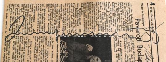 Lucano Pavarotti, Placido Domingo, José Carreras tenorok valamint Raneé Madelyn, Varga Pál autográf ...