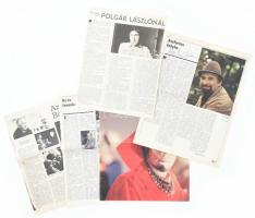 Simándy József, Hiller Lajos, Molnár András, Gáti István, Polgár László, Sólyom-Nagy Sándor. autográf aláírása újságkivágáson