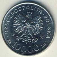Lengyelország 1991. 10.000Zl "200 éves az Alkotmány" T:2