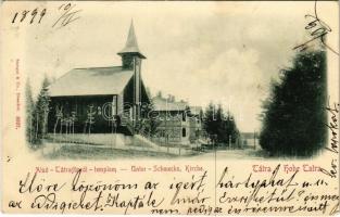 1899 Tátrafüred, Alsótátrafüred, Unter-Schmecks, Dolny Smokovec (Magas-Tátra, Vysoké Tatry); Kirche / templom / church (EK)