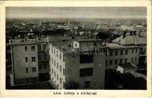 Léva, Levice; látkép a kórházzal. Hajdu foto / general view with the hospital (EK)