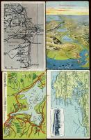 Térképek, 23 db lap / Maps, 23 old postcards