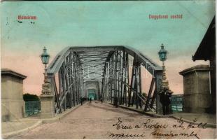 1912 Komárom, Komárno; Nagydunai vashíd. Girch József kiadása / Danube bridge (fl)
