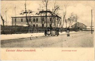 1913 Derecske, Bihar-Derecske; Járásbírósági hivatal télen