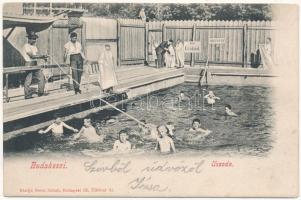 1905 Budakeszi, Uszoda, fürdőzők. Stern Jakab kiadása (EK)