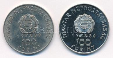 1980. 100Ft Ni "Szovjet-magyar közös űrrepülés" (2x) T:BU,PP fo.
Adamo EM61