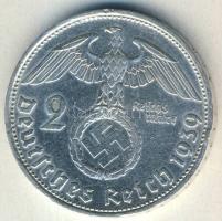 Német 3. Birodalom 1939D 2M Ag "Hindenburg" T:2/3 ph