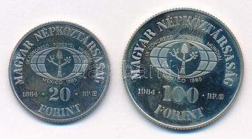 1984. 20Ft Cu-Ni "FAO - Védd az erdőt" + 100Ft Cu-Ni "FAO - Ha kivágod, ültess is&quo...