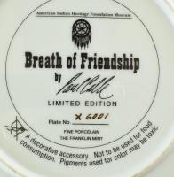 4db indiános dísztányér, matricás porcelán, jelzett, limitált széria, hibátlan, d:21cm