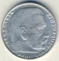 Német 3. Birodalom 1938D 2M Ag "Hindenburg" T:3 ph.