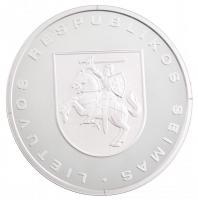 Litvánia 2005. "Litvánia önálló államiságának 15. évfordulója" ezüstözött sárgaréz emlékér...