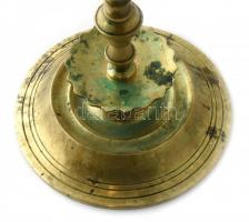 Ötágú réz gyertyatartó. Masszív 2,1 kg. 38 cm