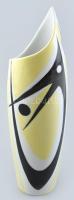 Zsolnay porcelán modern váza, tervező: Török János, kézzel festett, jelzett, kopásnyomokkal, apró mázhibákkal, m: 26,5 cm