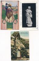 34 db RÉGI képeslap: magyar és külföldi városok és motívumok / 34 pre-1945 postcards: Hungarian and European towns and motives