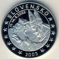 Szlovákia 2003. 5€ "II.János Pál pápa" próbaveret T:PP